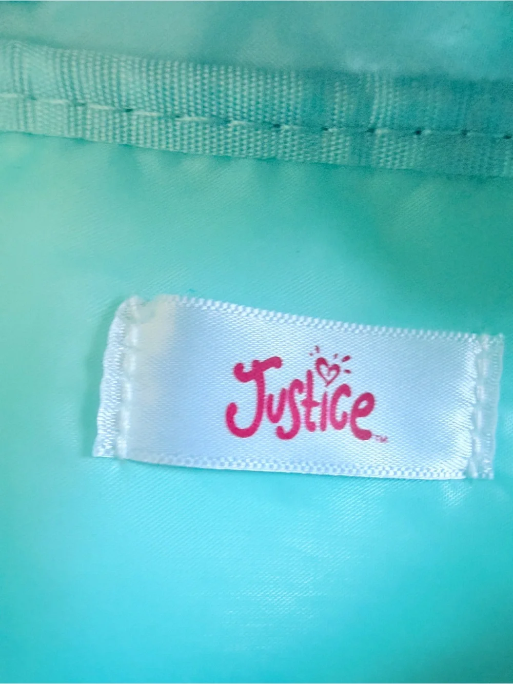 Justice Pastel Rainbow Flip Sequin Fanny Pack Aqua blue Adjustable Strap nWOT